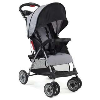 Kolcraft Cloud Plus Slate Lightweight Stroller with 5-point safety system and Recling Seat