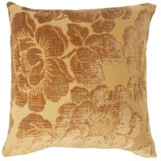 Cenobia Floral Down and Feather Filled 18-inch Throw Pillow