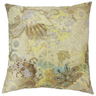 Feleti Floral Down and Feather Filled 18-inch Throw Pillow