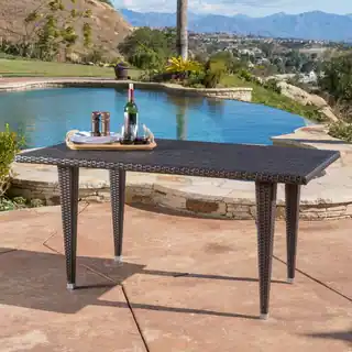 Dominica Outdoor Rectangle Wicker Dining Table (ONLY) by Christopher Knight Home