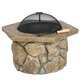 Emmerson Outdoor Natural Stone Fire Pit by Christopher Knight Home