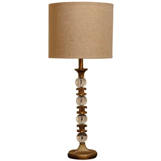 Somette Gold with Crystal Orbs Table Lamp