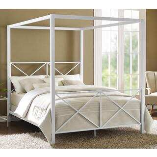DHP Rosedale White Canopy Queen Bed