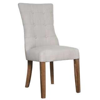 Kosas Home Hand-tufted Sienna Charcoal Linen Blend and Burlap Dining Chair