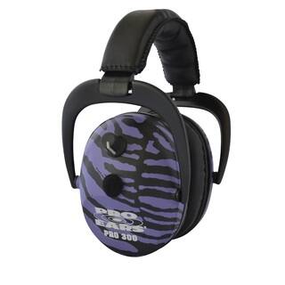 Pro Ears - Pro 300 - Electronic Hearing Protection and Amplification Purple Zebra NRR 26 Ear Muffs