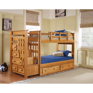 Woodcrest Heartland 5-drawer Stairway Bunk Bed