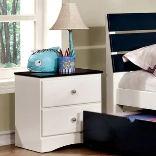 Furniture of America Piers Two-tone Blue/White 2-drawer Youth Nightstand