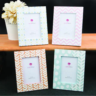 Delicate Pastel Shaded 4 x 6 Picture Frames (Set of 4)