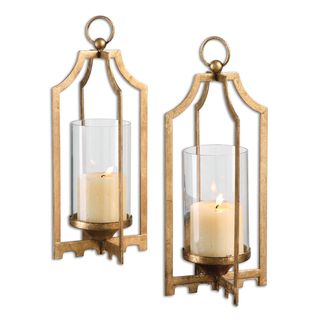 Lucy Gold Candleholders (Set of 2)