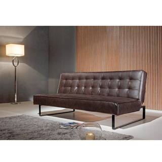 Corvus Espresso Folds to a Bed Sofa with Stainless Steel Legs