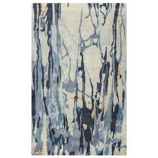 Rizzy Home Avant-Garde Collection AG8826 Ivory and Blue Accent Rug (2' x 3')