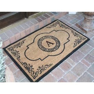First Impression Hand Crafted Abrilina Entry Monogrammed Double Doormat (30 x 48)