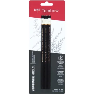 Tombow MONO Drawing Pencil Assorted Degrees Graphite (Pack of 3)