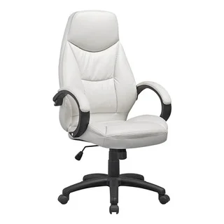 CorLiving White Leatherette Executive Office Chair