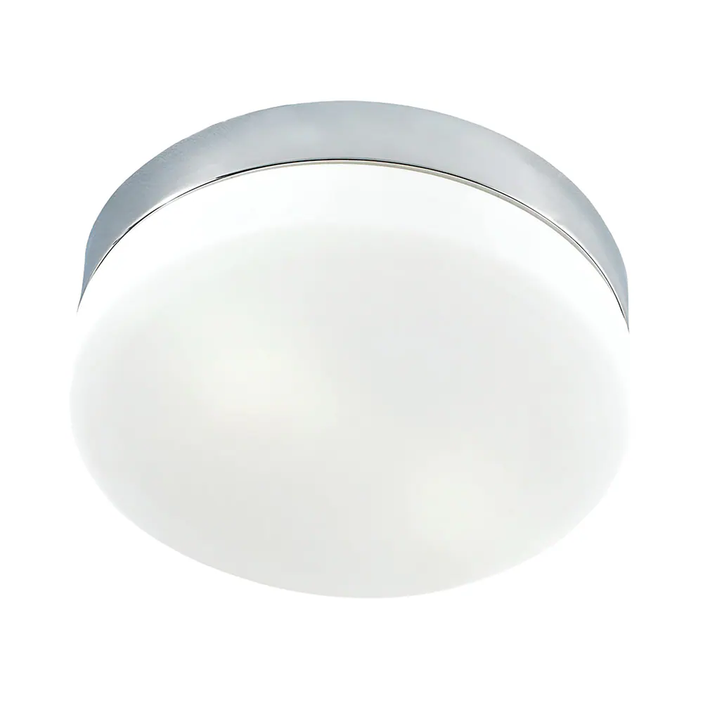 Alico Disc 2 Light Flush mount in Metallic Grey and Frosted Glass