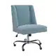 Linon Violet Office Chair - Aqua - Thumbnail 2