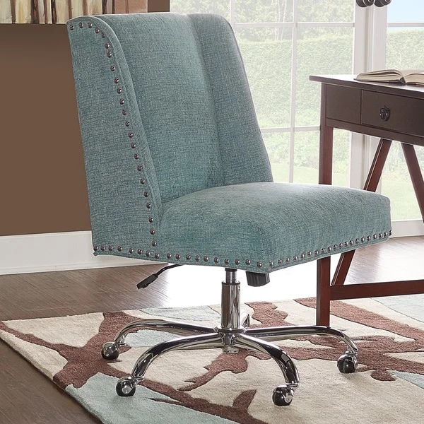 Linon Violet Office Chair - Aqua