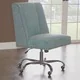 Linon Violet Office Chair - Aqua - Thumbnail 1