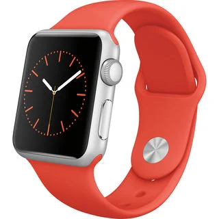 Apple Watch Sport 38mm Silver Aluminum Smartwatch with Orange Band