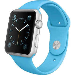 Apple Watch Sport 42mm Silver Aluminum Smartwatch with Blue Band