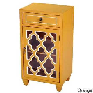 Heather Ann Single Drawer, Single Door Cabinet with Glass Insert