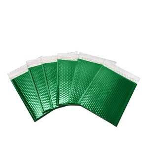 300 Green Metallic Glamour Bubble Mailers Shipping Envelopes Bags 13.75 x 11