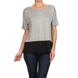 MOA Collection Women's Colorblock Loose Fit T-Shirt