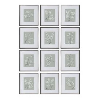Leaves On Taupe (Set of 12)