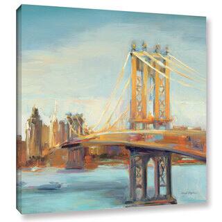 ArtWall Marilyn Hageman's Sunny Manhattan Bridge, Gallery Wrapped Canvas