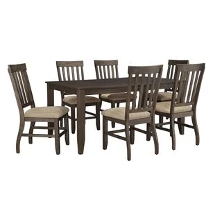 Signature Design by Ashley Dresbar Cream Table and Four Chairs Set
