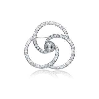 Collette Z Sterling Silver White Cubic Zirconia Pin
