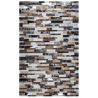 Rizzy Home Cumberland Pass CP9329 Leather Color-Blocked Area Rug (8' x 10')