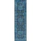 nuLOOM Traditional Vintage Inspired Overdyed Fancy Blue Runner Rug (2'6 x 8'6)