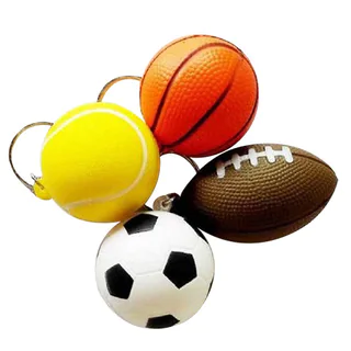Stress Foam Ball - Sports Ball Keychain