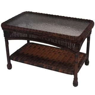 Premium 29 x 17.5 Resin Wicker Coffee Table