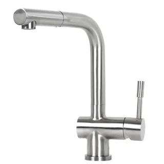 Flamingo Style Solid Stainless Steel Single Handle Pull Out Nozzle Faucet