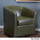 Daymian Faux Leather Swivel Club Chair by Christopher Knight Home