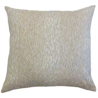 Galen Graphic Linen Down and Feather Filled 18-inch Throw Pillow