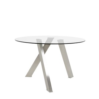 Frederick Brushed Stainless Steel Dining Table
