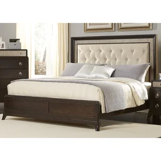 Manahttan Sable and Champagne Upholstered Bed