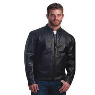 Men's Lightweight Leather Motorcycle Jacket