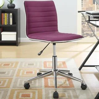 Juliana Adjustable Sleek Purple Swivel Office Conference Chair with Chrome Base