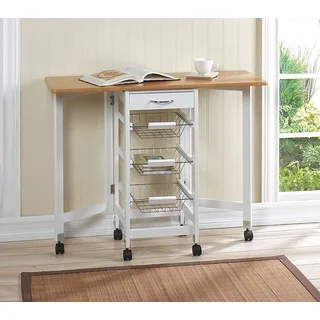 Hibiscus 3-shelf Extended Kitchen Cart