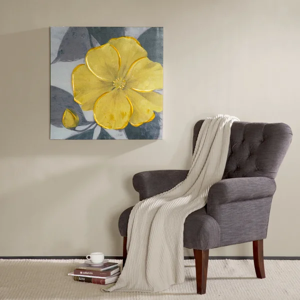 Laurel Creek Yellow Bloom Hand Embellished Canvas