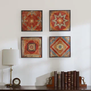 Madison Park Moroccan Tile Gel Coat Deco Box 4-piece Set