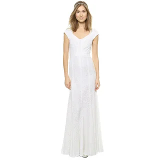 Diane Von Furstenberg Romantic DVF Maio Floral Lace Sweetheart Gown Dress