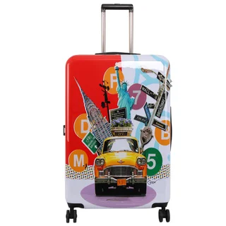Triforce Francisco Ceron Pop Art New York 30-inch Hardside Spinner Upright Suitcase