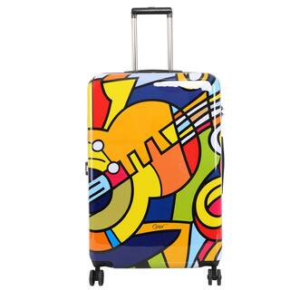 Triforce Francisco Ceron Music and Flowers 30-inch Hardside Spinner Upright Suitcase