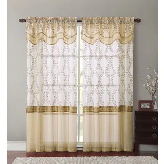 VCNY Everwood Embroidered Sheer Curtain Panel