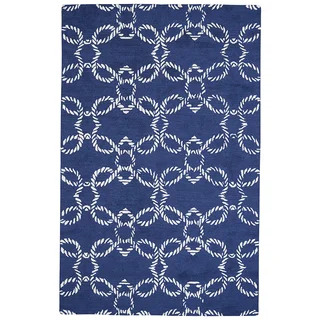 Grand Bazaar Hand-Woven Wool Lonni Rug in Atlantic, (5' x 8')